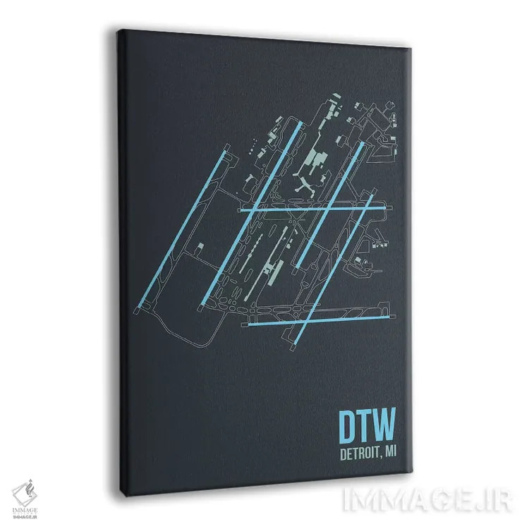تابلو دکوراتیو دیترویت متروپولیتن اثر ۰۸ لفت - نمای پرسپکتیو محصول