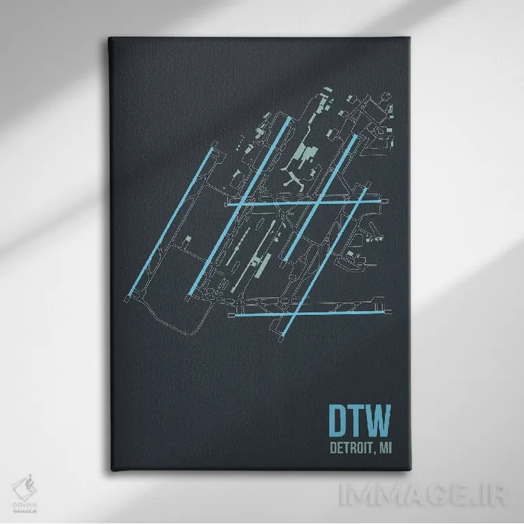 تابلو دکوراتیو دیترویت متروپولیتن اثر ۰۸ لفت - نمای روبهرو روی دیوار