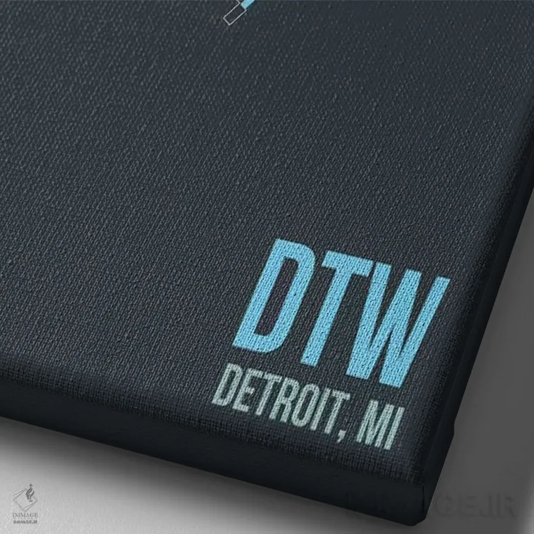 تابلو دکوراتیو دیترویت متروپولیتن اثر ۰۸ لفت - نمای نزدیک بافت بوم