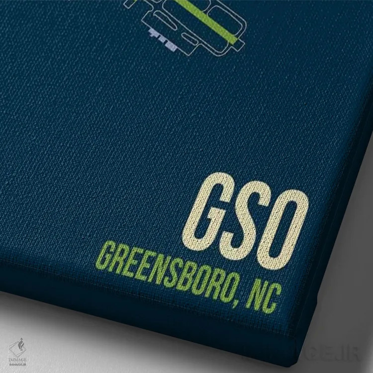 تابلو دکوراتیو گرینزبورو اثر ۰۸ لفت - نمای نزدیک بافت بوم