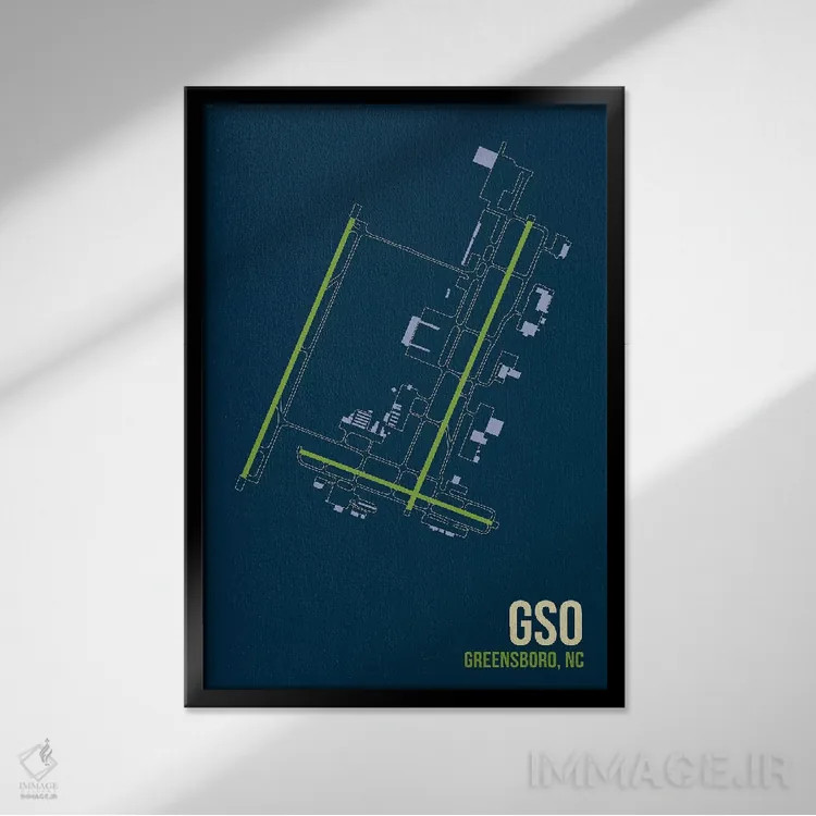 تابلو دکوراتیو گرینزبورو اثر ۰۸ لفت - نمای قابدار مشکی