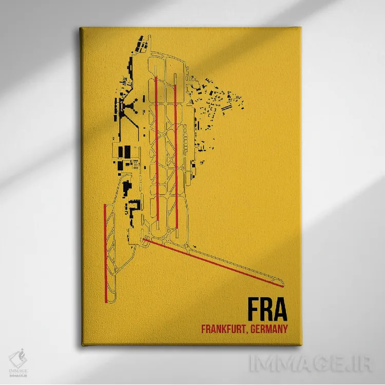 تابلو دکوراتیو فرانکفورت اثر ۰۸ لفت - نمای روبهرو روی دیوار