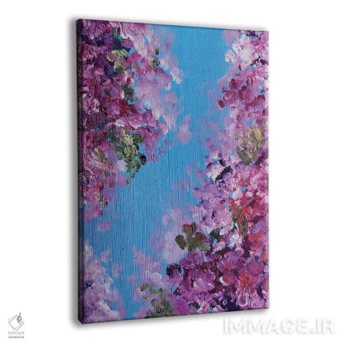 تابلو دکوراتیو گل کاغذی قرمز سیر اثر اوکسانا افتیه وا - نمای پرسپکتیو محصول