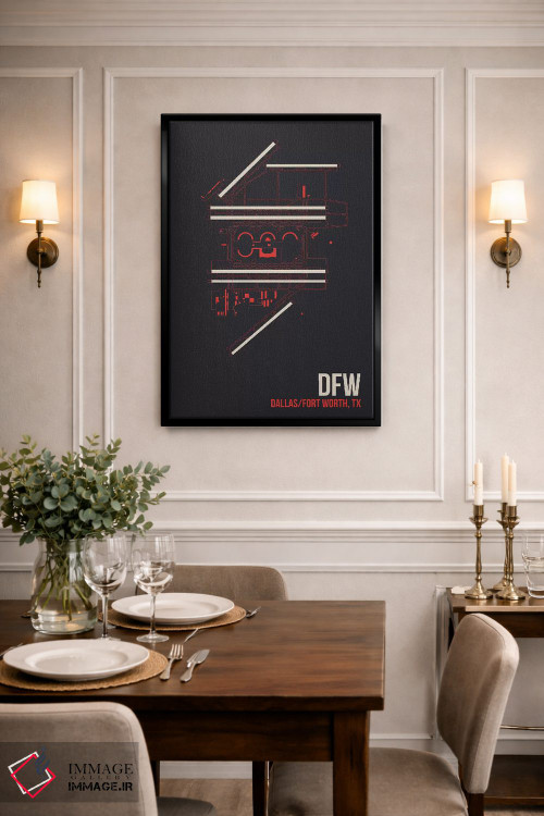 تابلو دکوراتیو دالاس / فورت ورث اثر ۰۸ لفت - D1B