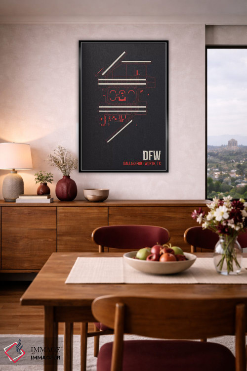 تابلو دکوراتیو دالاس / فورت ورث اثر ۰۸ لفت - D3B