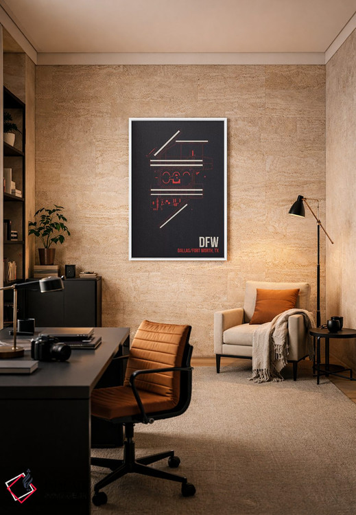 تابلو دکوراتیو دالاس / فورت ورث اثر ۰۸ لفت - D4W