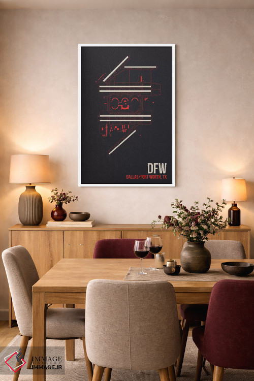 تابلو دکوراتیو دالاس / فورت ورث اثر ۰۸ لفت - D6W
