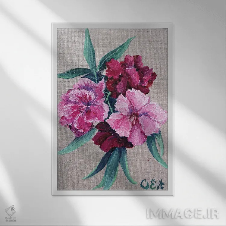 تابلو دکوراتیو خرزهره اثر اوکسانا افتیه وا - نمای قابدار سفید