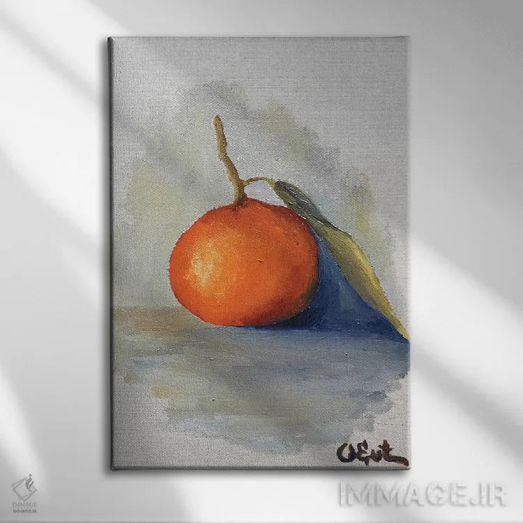 تابلو دکوراتیو ماندارین سیسیلی اثر اوکسانا افتیه وا - نمای روبهرو روی دیوار