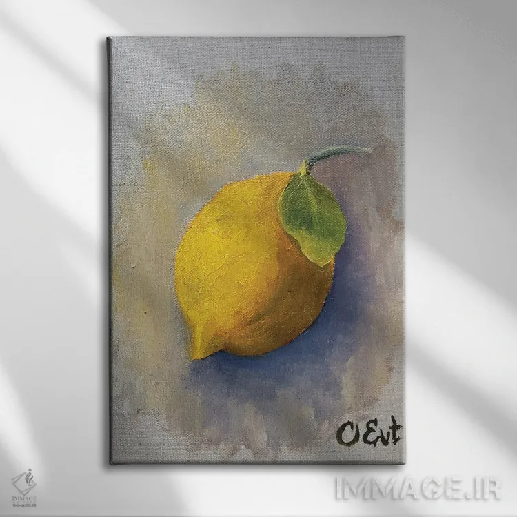 تابلو دکوراتیو لیموی سیسیلی اثر اوکسانا افتیه وا - نمای روبهرو روی دیوار