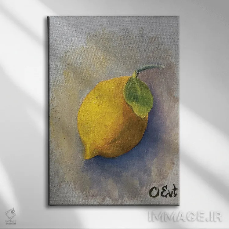 تابلو دکوراتیو لیموی سیسیلی اثر اوکسانا افتیه وا - نمای روبهرو روی دیوار