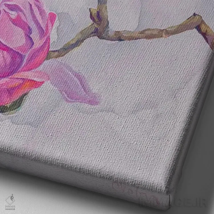 تابلو دکوراتیو ماگنولیاها اثر الگا ولنا - نمای نزدیک بافت بوم