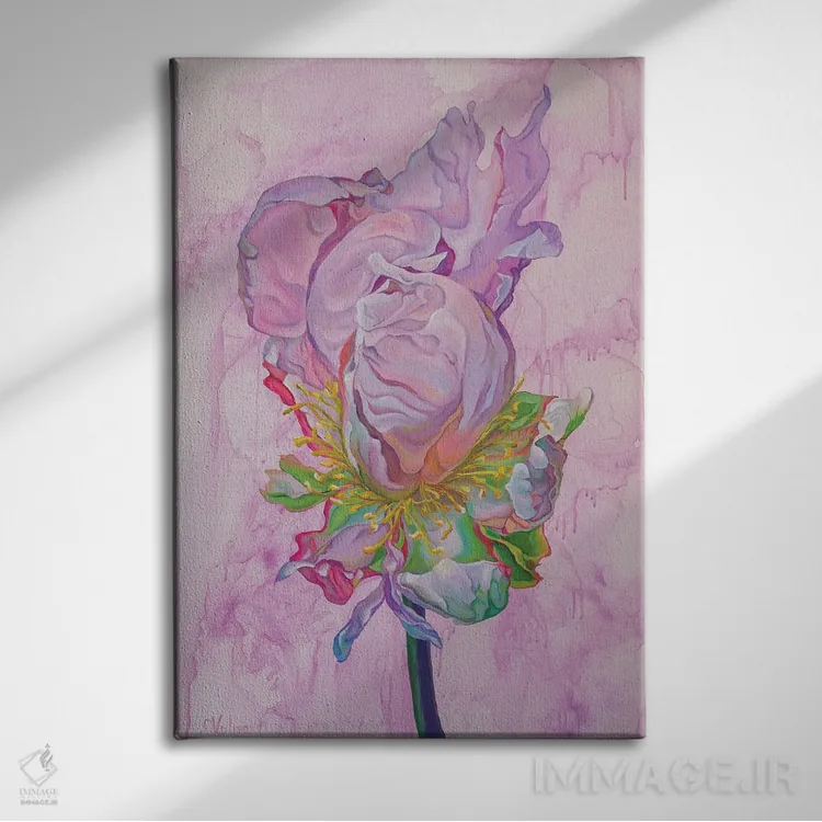 تابلو دکوراتیو اشتیاق اثر الگا ولنا - نمای روبهرو روی دیوار