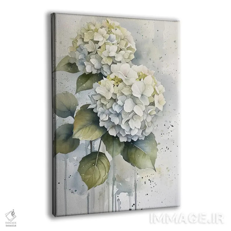 تابلو دکوراتیو هورتنزیا اثر الگا ولنا - نمای پرسپکتیو محصول