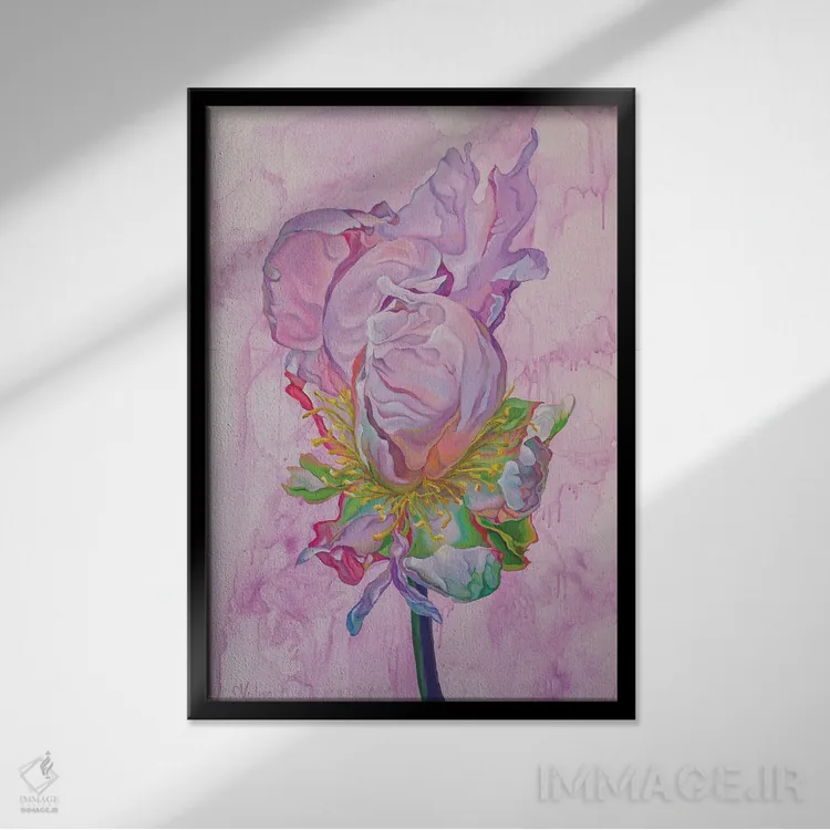 تابلو دکوراتیو اشتیاق اثر الگا ولنا - نمای قابدار مشکی