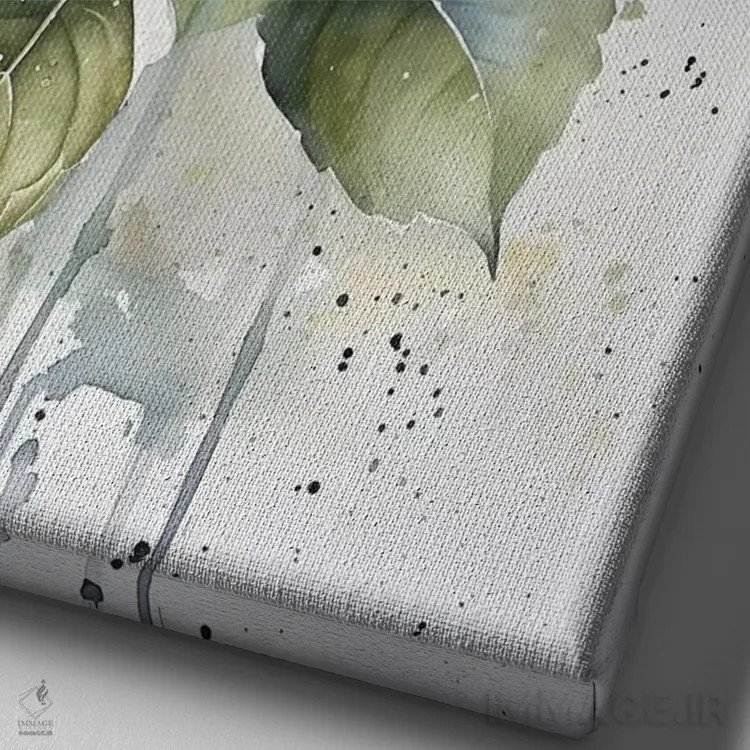 تابلو دکوراتیو هورتنزیا اثر الگا ولنا - نمای نزدیک بافت بوم