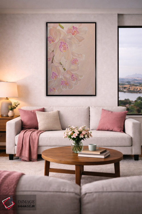 تابلو دکوراتیو ارکیده های لطیف اثر الگا ولنا - D5B