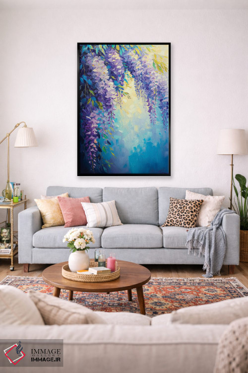 تابلو دکوراتیو شاخه ی گلیسینیا اثر الگا ولنا - D2B
