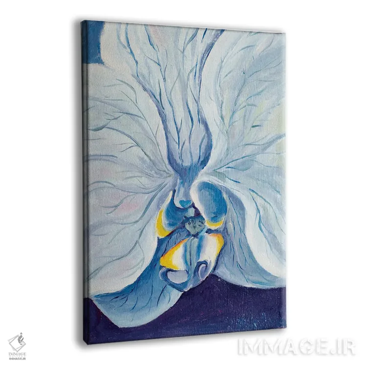 تابلو دکوراتیو ارکیده ی آبی اثر الگا ولنا - نمای پرسپکتیو محصول