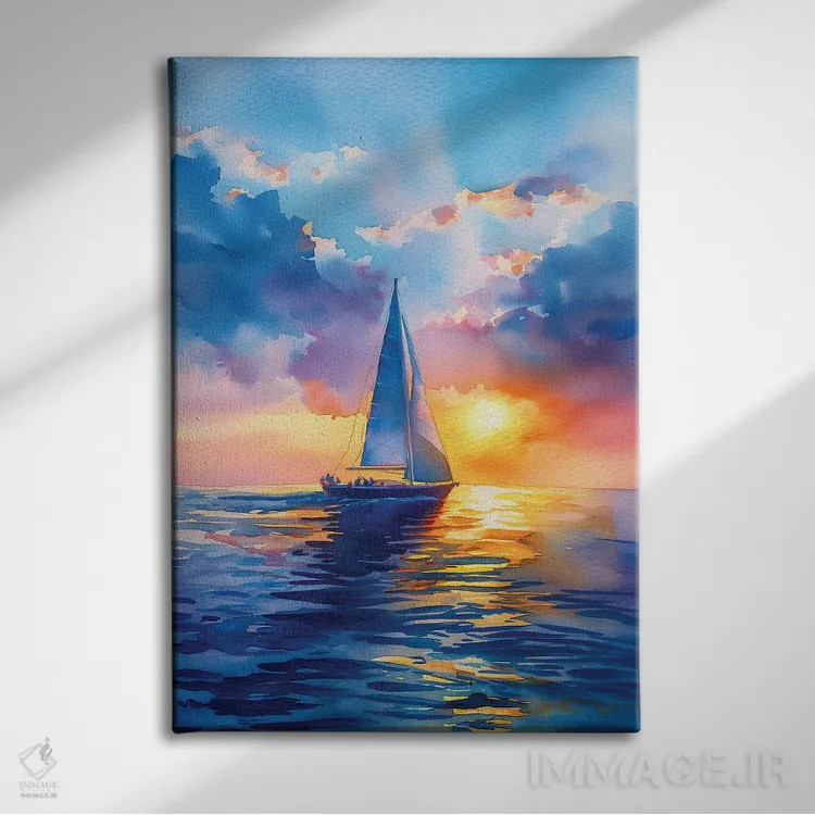 تابلو دکوراتیو بندر جادویی اثر الگا ولنا - نمای روبهرو روی دیوار