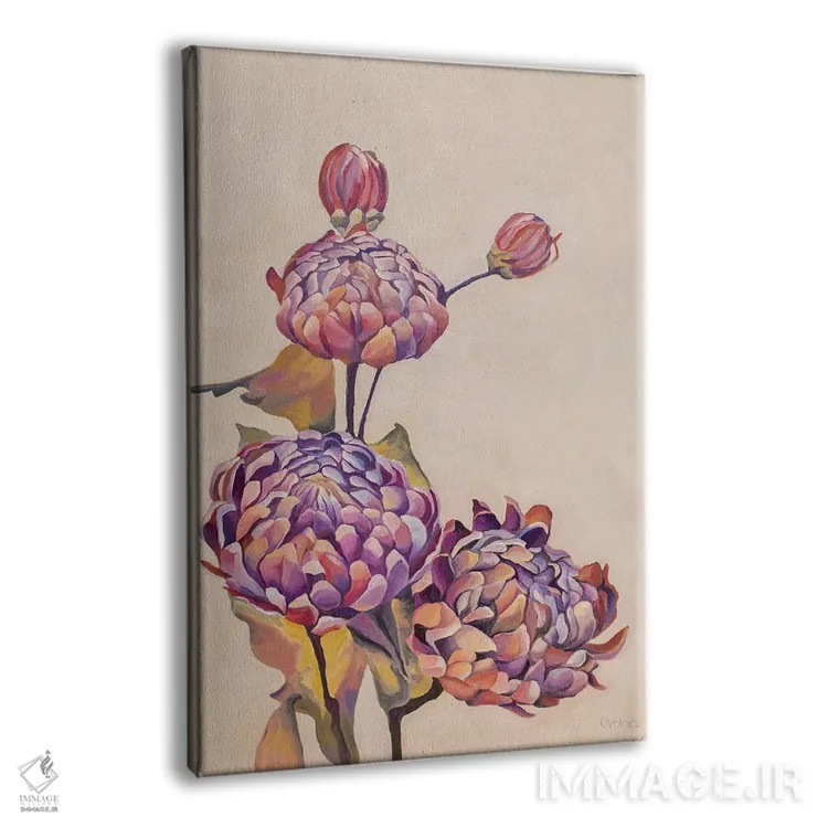 تابلو دکوراتیو کوکب های بنفش اثر الگا ولنا - نمای پرسپکتیو محصول