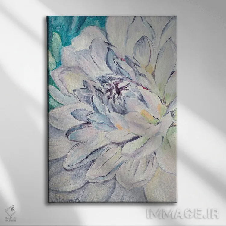 تابلو دکوراتیو کوکب بنفش اثر الگا ولنا - نمای روبهرو روی دیوار