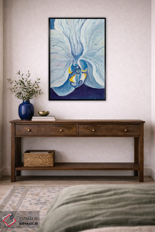 تابلو دکوراتیو ارکیده ی آبی اثر الگا ولنا - D4B