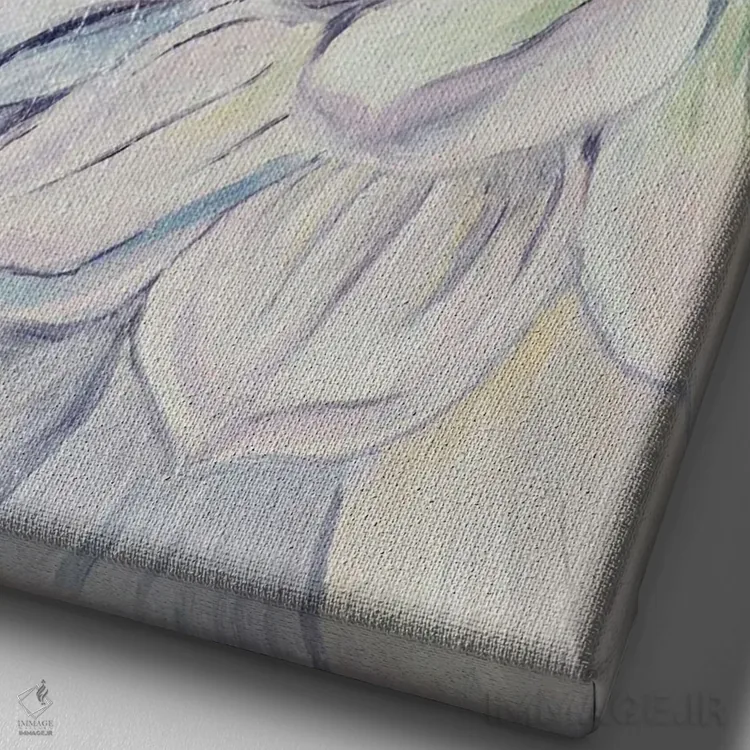 تابلو دکوراتیو کوکب بنفش اثر الگا ولنا - نمای نزدیک بافت بوم