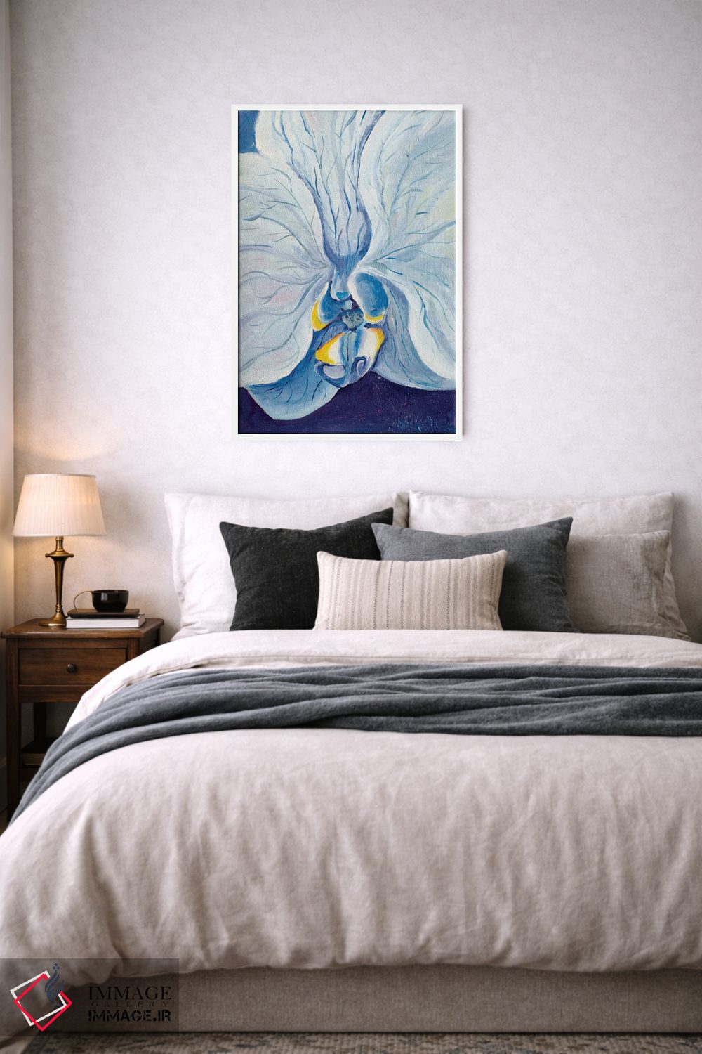 تابلو دکوراتیو ارکیده ی آبی اثر الگا ولنا - D5W