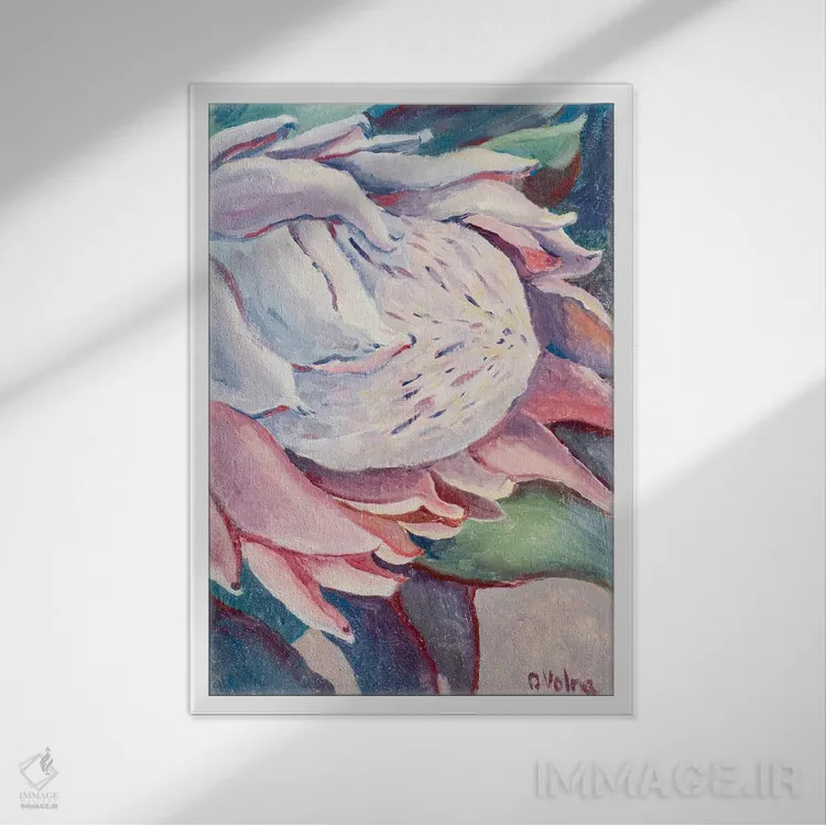 تابلو دکوراتیو پروتئا اثر الگا ولنا - نمای قابدار سفید