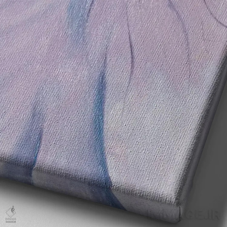 تابلو دکوراتیو زنبق زرد اثر الگا ولنا - نمای نزدیک بافت بوم