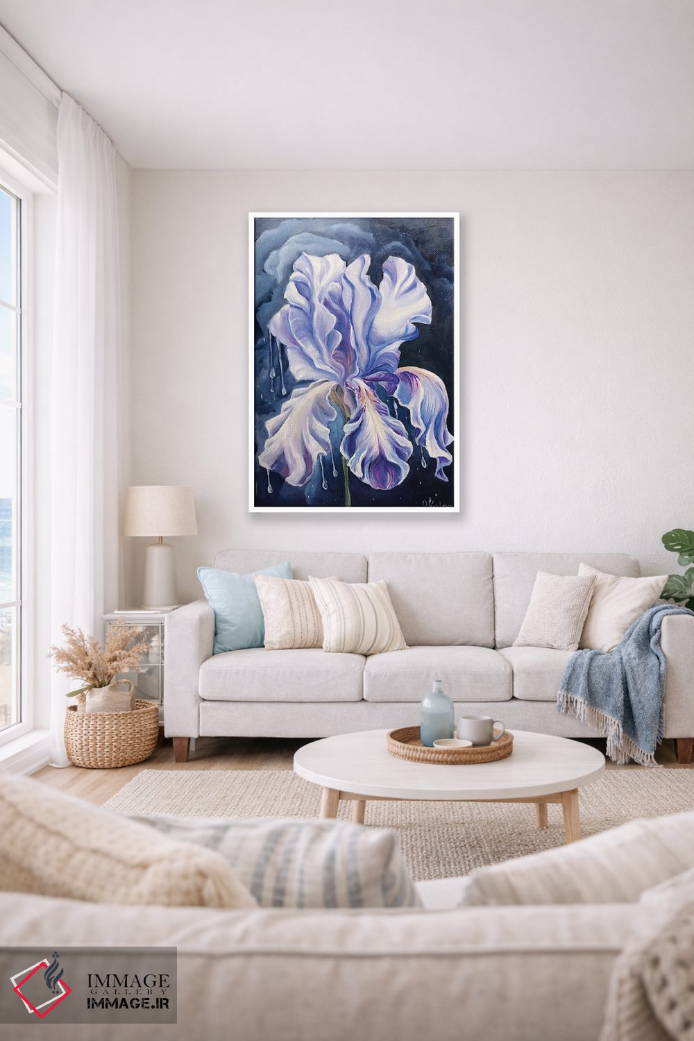 تابلو دکوراتیو شبنم روی زنبق اثر الگا ولنا - D1W