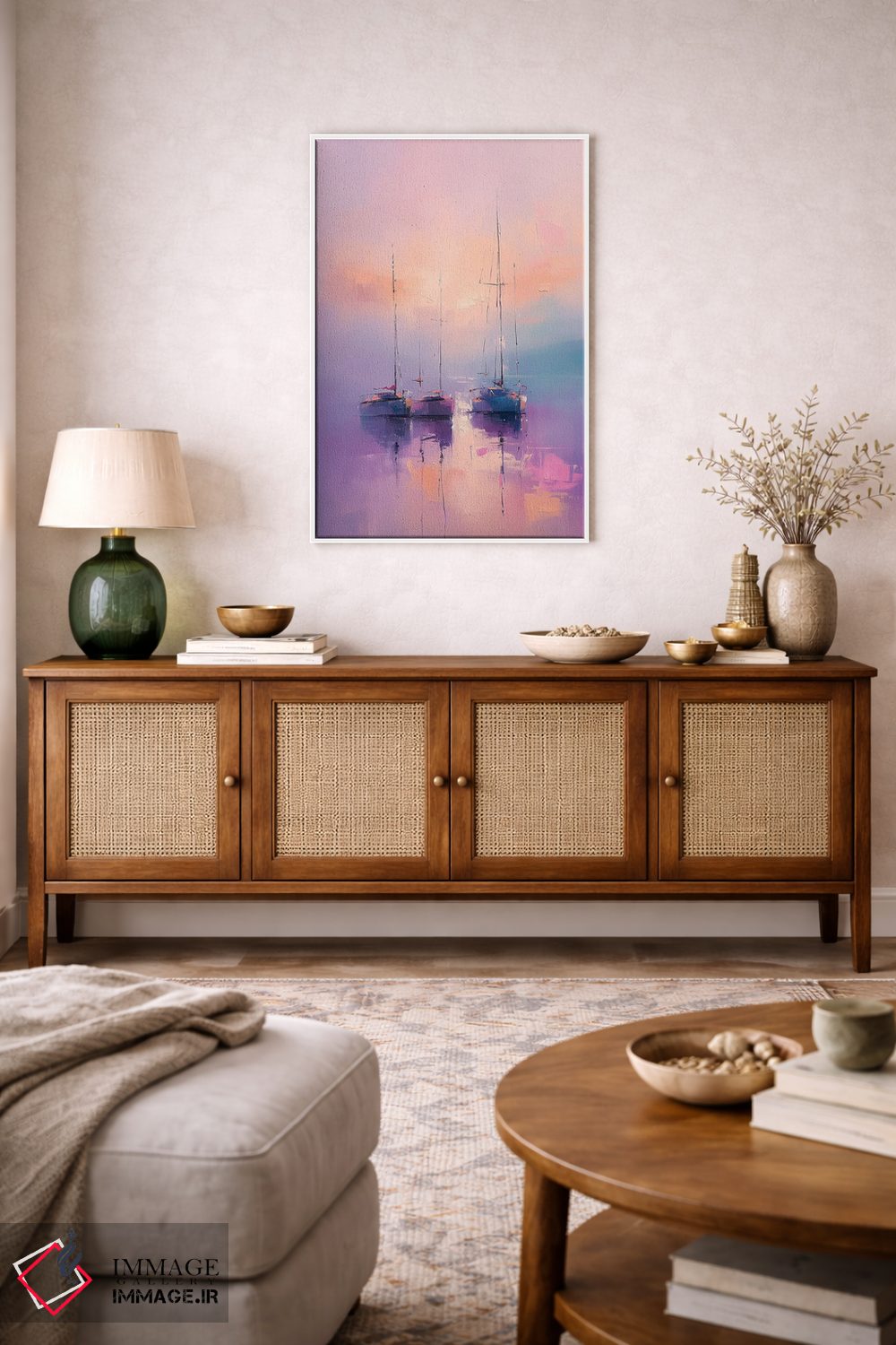 تابلو دکوراتیو آواز بادبان ها اثر الگا ولنا - D3W