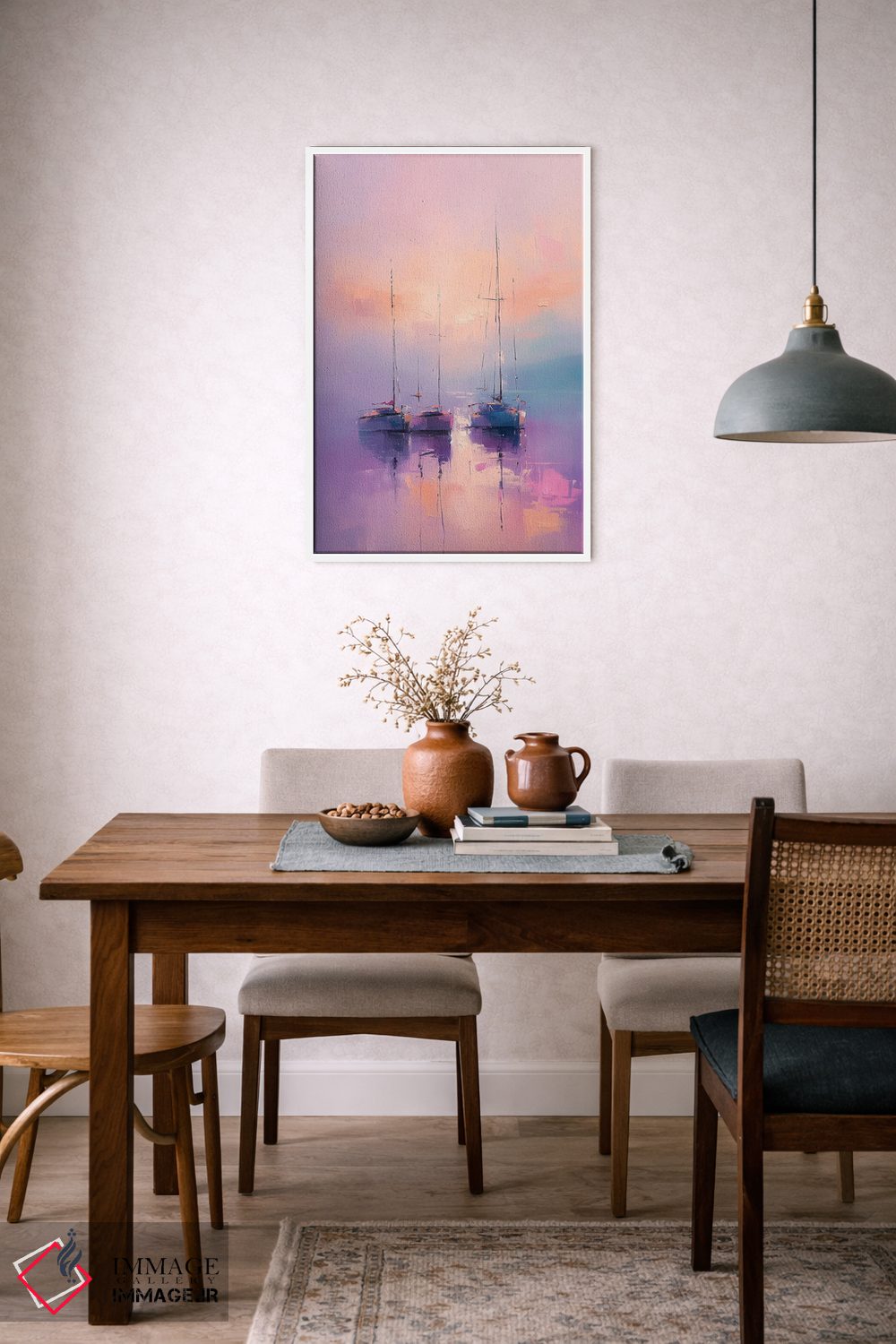 تابلو دکوراتیو آواز بادبان ها اثر الگا ولنا - D6W