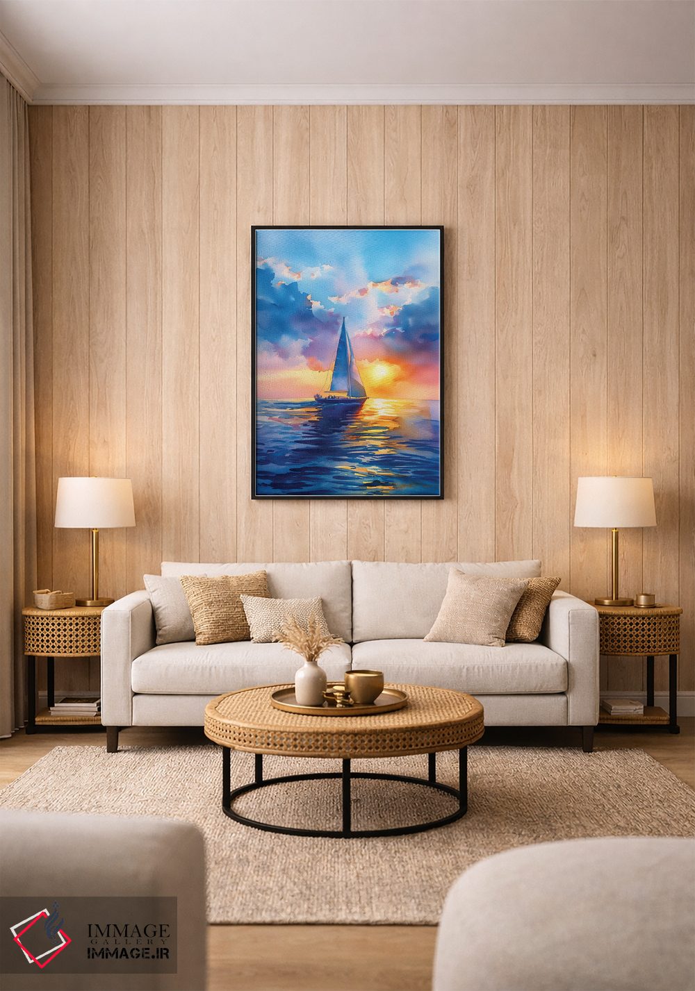 تابلو دکوراتیو بندر جادویی اثر الگا ولنا - D2B