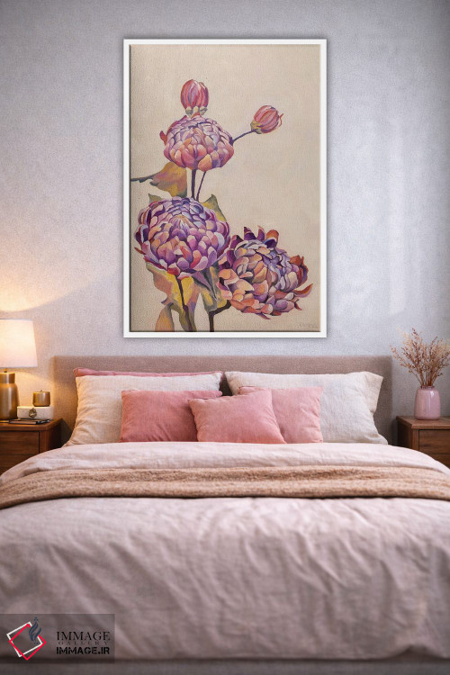 تابلو دکوراتیو کوکب های بنفش اثر الگا ولنا - D1W