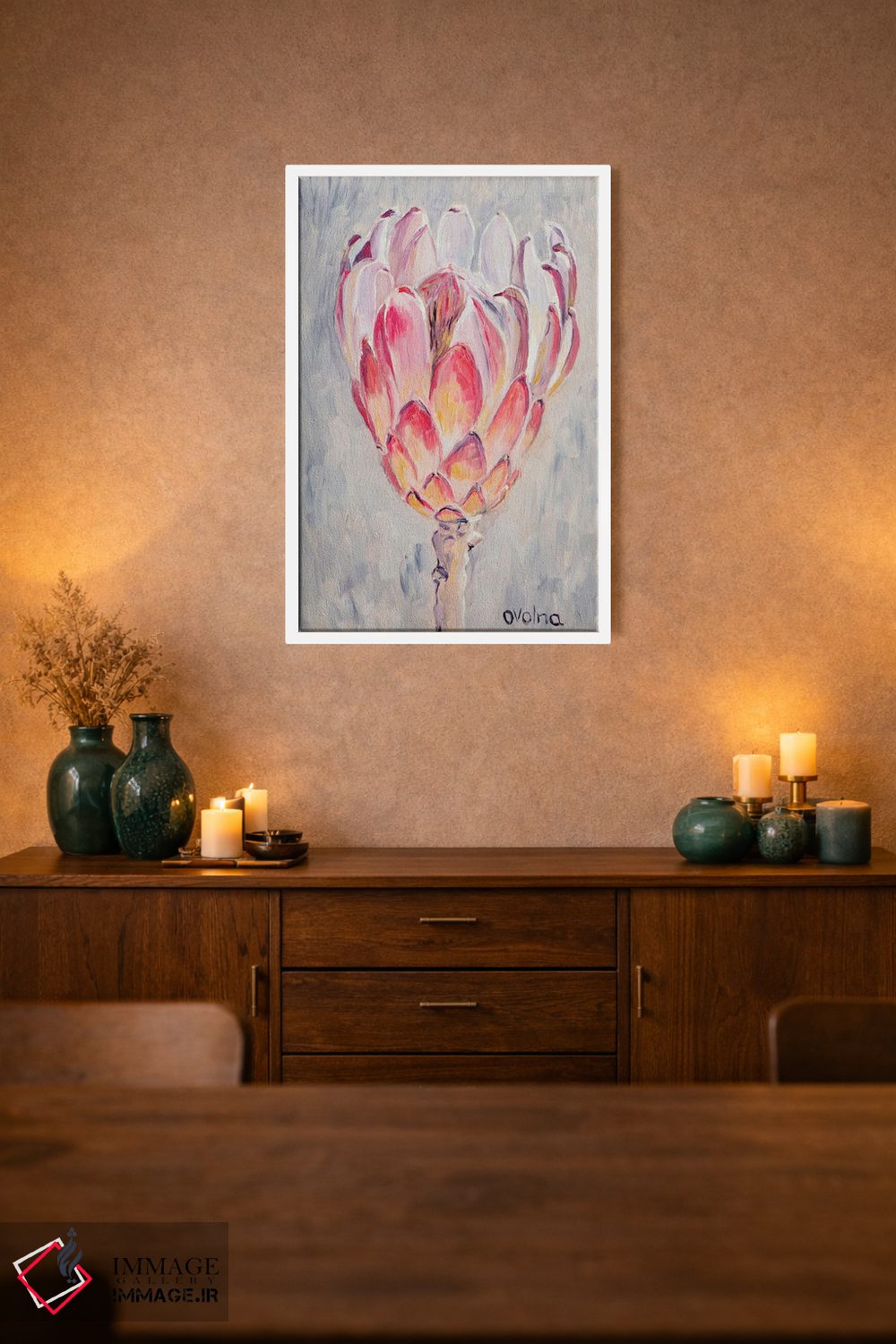 تابلو دکوراتیو پروتئای نقره ای اثر الگا ولنا - D1W