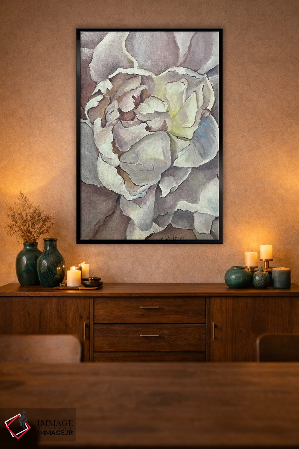 تابلو دکوراتیو قلب صدبرگ ۲ اثر الگا ولنا - D1B