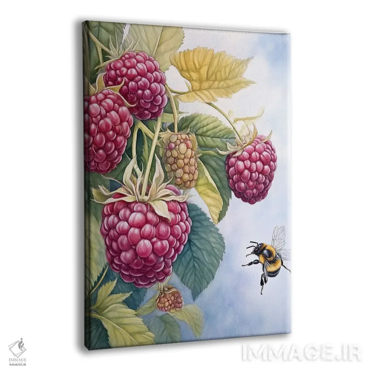 تابلو دکوراتیو تمشک اثر الگا ولنا - نمای پرسپکتیو محصول