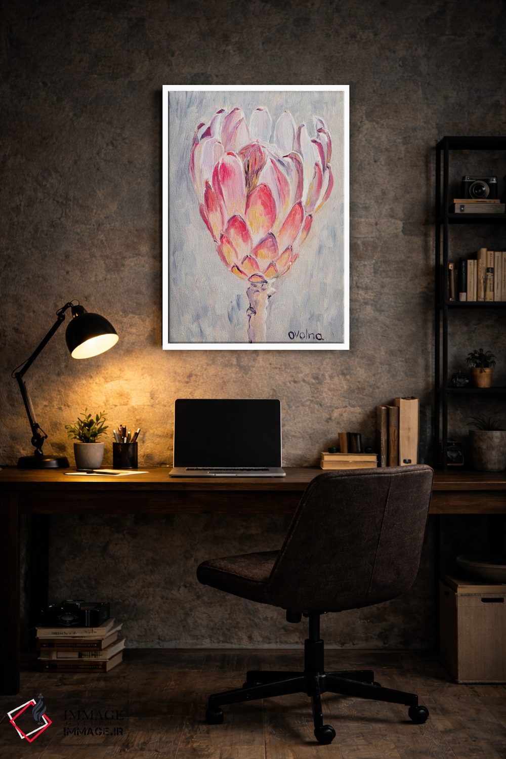 تابلو دکوراتیو پروتئای نقره ای اثر الگا ولنا - D6W