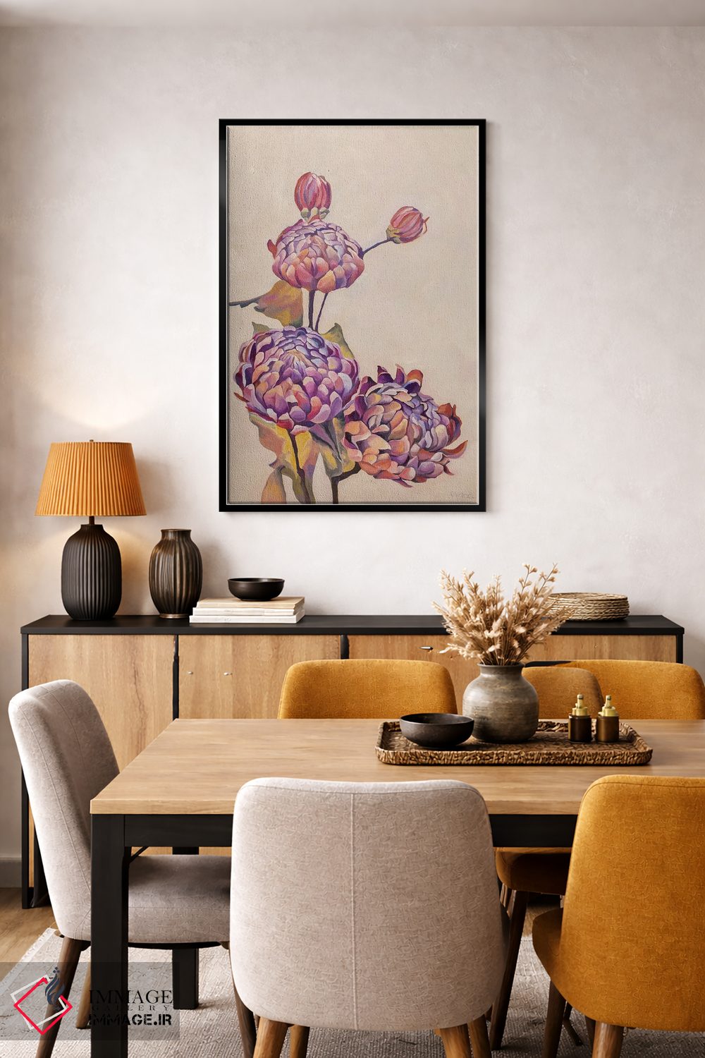 تابلو دکوراتیو کوکب های بنفش اثر الگا ولنا - D6B