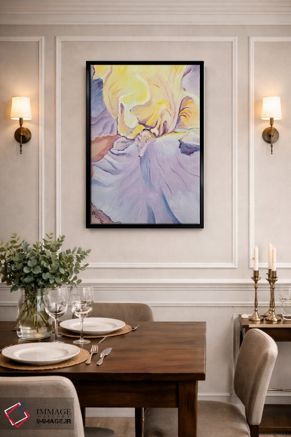 تابلو دکوراتیو زنبق زرد اثر الگا ولنا - D2B