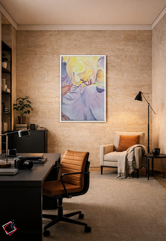 تابلو دکوراتیو زنبق زرد اثر الگا ولنا - D6W