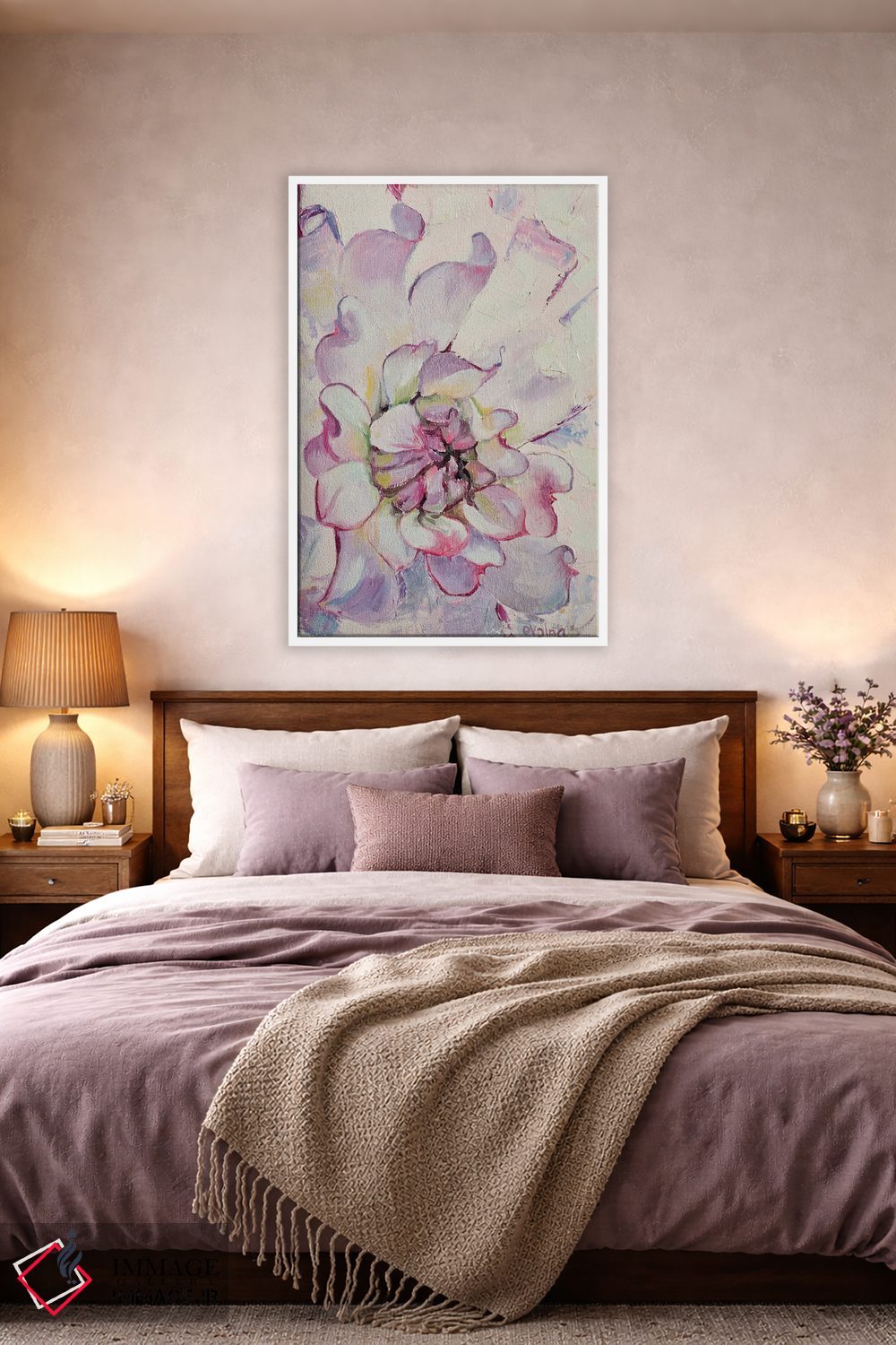 تابلو دکوراتیو گل لطیف اثر الگا ولنا - D3W