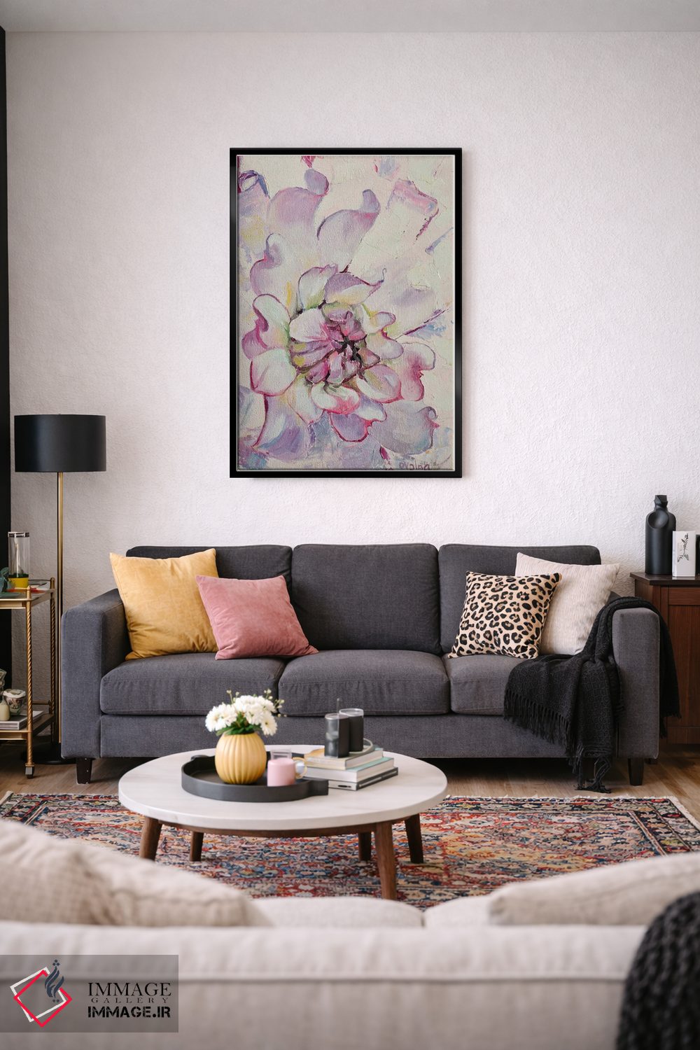 تابلو دکوراتیو گل لطیف اثر الگا ولنا - D4B