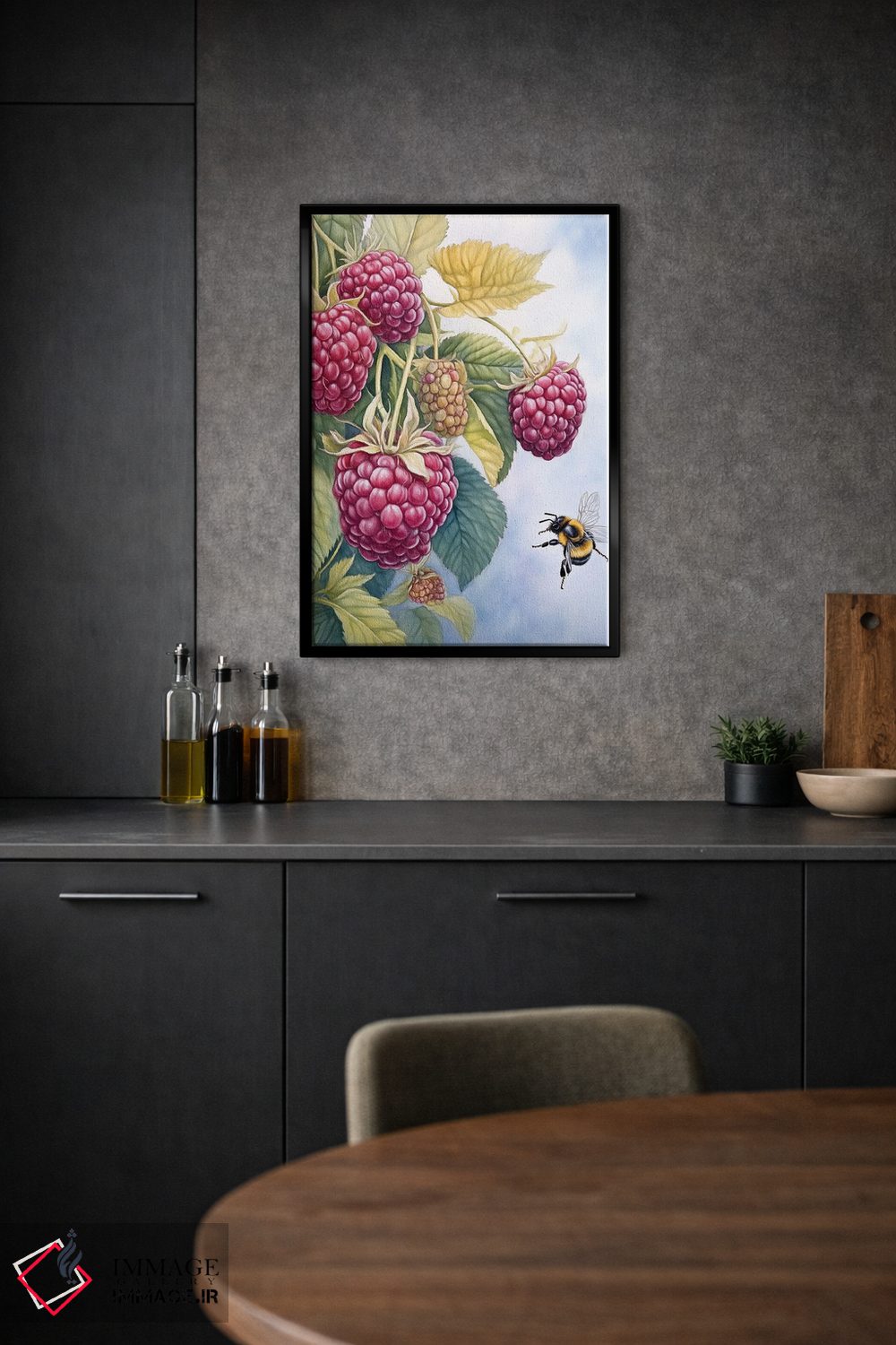 تابلو دکوراتیو تمشک اثر الگا ولنا - D1B