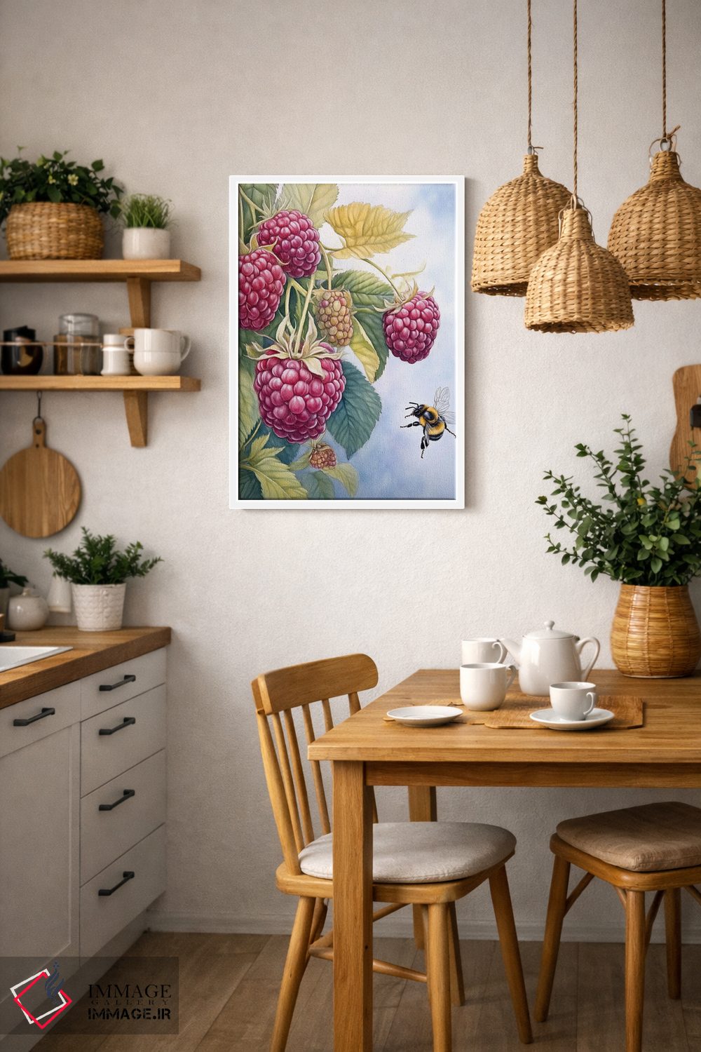 تابلو دکوراتیو تمشک اثر الگا ولنا - D3W