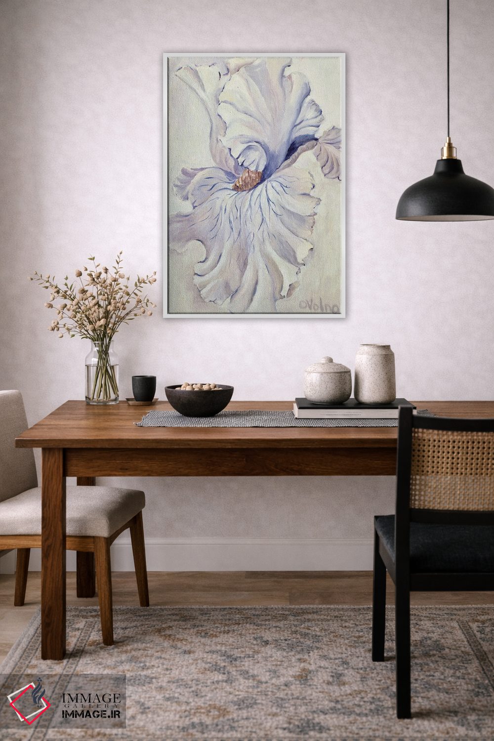 تابلو دکوراتیو زنبق سفید اثر الگا ولنا - D2W