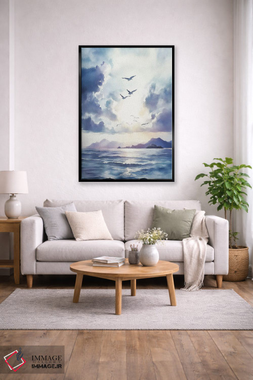تابلو دکوراتیو پرواز مرغ های دریایی اثر الگا ولنا - D2B
