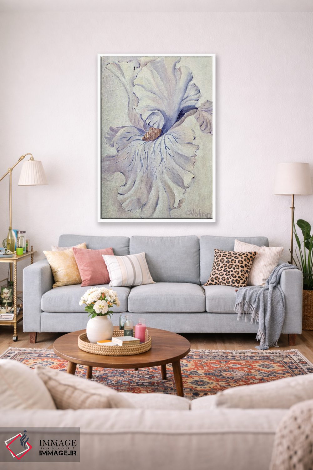 تابلو دکوراتیو زنبق سفید اثر الگا ولنا - D1W